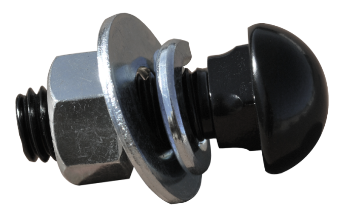 Key Parts '47-'87 Black Bumper Bolt Kit BBB4787