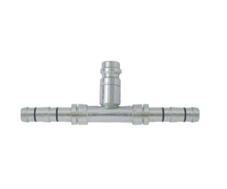 Vintage Air NO 6 Hose Fitting - Straight Splice with 134a Service Port 347560-VUR