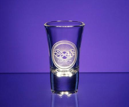 Corvette Shot Glass, Large Flared, 2.25 Ounce, 1953-2013 Corvette Designs | Corvette Shot Glass, Large Flared, 2.25 Ounce, 1963-1965 Sting Ray