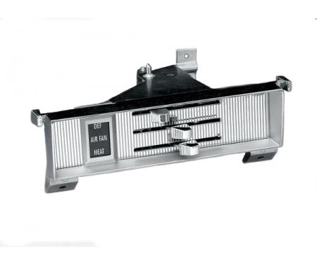 Chevy Truck Heater Control Panel, With Chrome Face, For Trucks Without Air Conditioning, 1967-1972