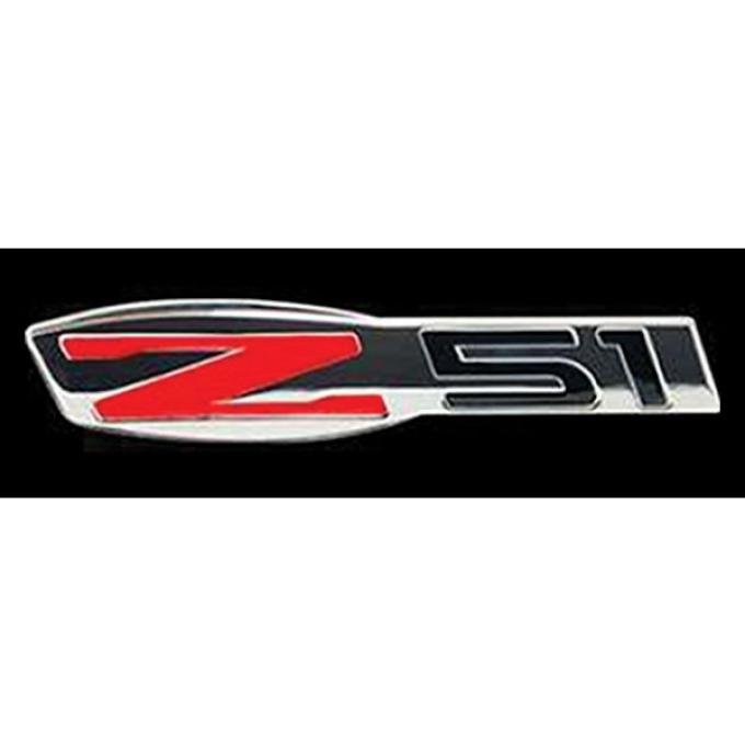 Corvette Badge, Z51, Billet Chrome, 2005-2013