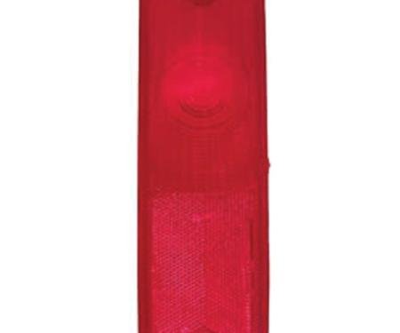Chevy Truck Taillight Lens, Red, Fleet Side, 1967-1972