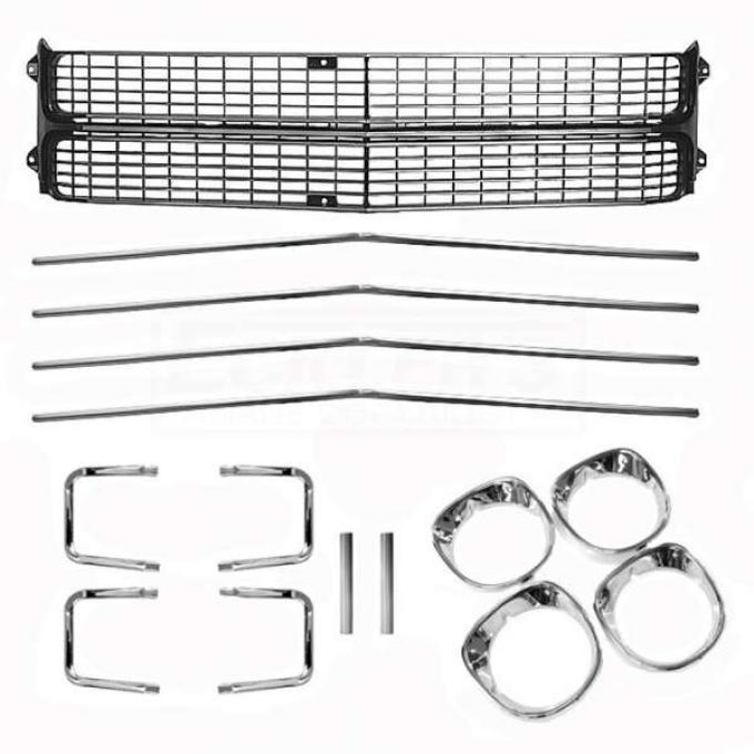 Chevelle Grille Kit, With Headlight Bezels, Super Sport, 1970