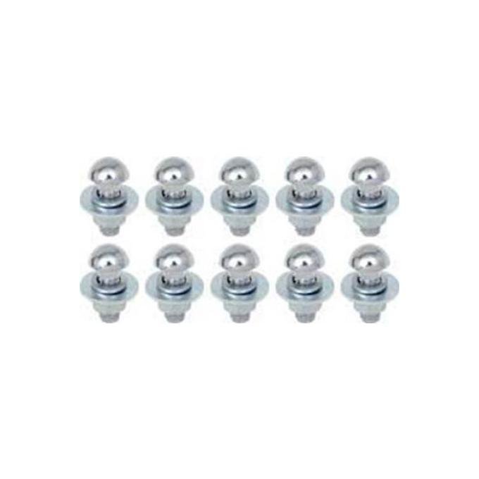 Early Chevy Bumper Bolts Chrome Front or Rear, Set of 10 1949-1954