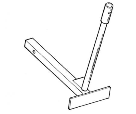Parade Flag Holder, Single Flag, Standard Length, Fits into2" Square Hitch Opening