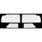 Full Size Chevy Door & Rear Quarter Panel Mylarr Water Shields, 2-Door Hardtop, Impala, 1959-1960