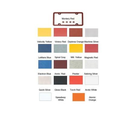 Corvette License Plate Frames, Altec, Painted Body Color