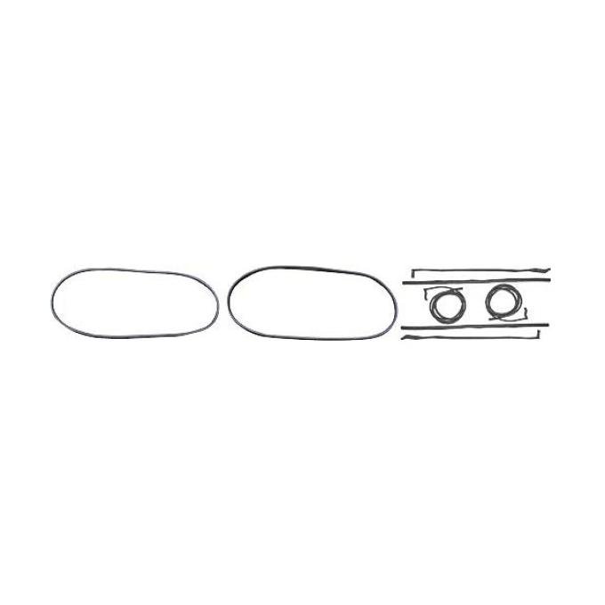 Ford Pickup Truck Cab Weatherstrip Kit - With Chrome