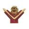 Ford Thunderbird Dash Emblem, Y Block V8 Engine Logo, Attaches To Glove Box Aluminum Trim, 1955-56