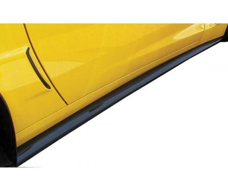 Corvette Side Skirts, ZR1/Z06 & Grand Sport, Carbon Fiber Look, 2006-2013