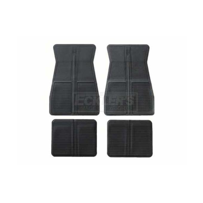 Original Style Rubber Floor Mats With GM Logo 1973-1981