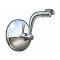 Universal Peep Mirror - Curved Chrome Arm - Right Or Left - 4 Diameter Stainless Steel Head