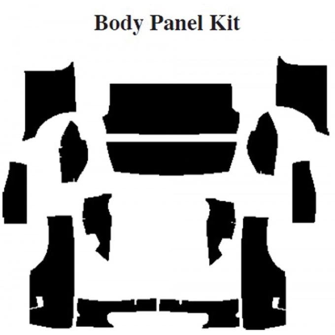 Camaro Insulation, QuietRide, AcoustiShield, Body Panel Kit, Coupe, 1967-1969