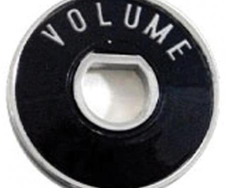 Chevy Radio Volume Chrome Bezel With Plastic Insert, 1955-1956