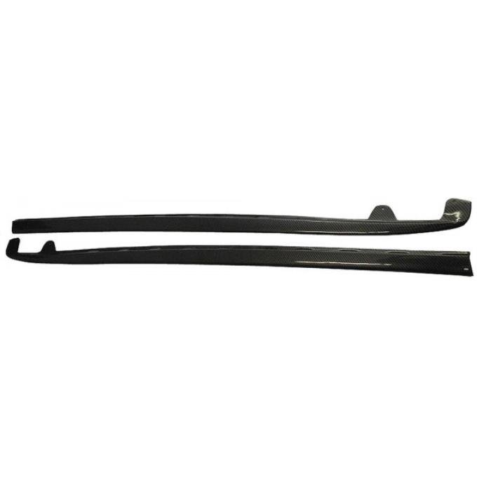 Corvette Carbon Fiber Finish Side Lower Skirts, ZR1 Style, 2005-2013