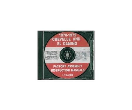 Chevelle Factory Assembly Manual, PDF CD-ROM, 1970-1972