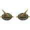Roof Emblems - Futura - Chrome With Black Recesses and Gold Falcon - Falcon Futura