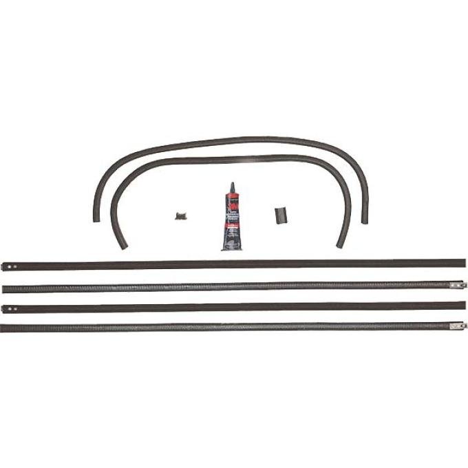 Model A Ford Door Window Channel Kit - Closed Cab Pickup - Front