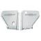 Chevy Radiator Filler Panels, For CCI Tubular Core Support & Cross-Flow Radiator, Stainless Steel, With Bowtie, 1957