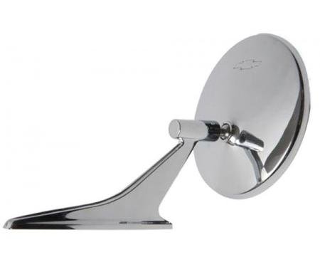 Chevelle Outside Door Mirror, With Bowtie Emblem, 1966-1968