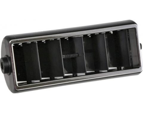 Corvette Center Dash Air Vent Outlet Grille / Deflector with Chrome Edge, 1978-1982