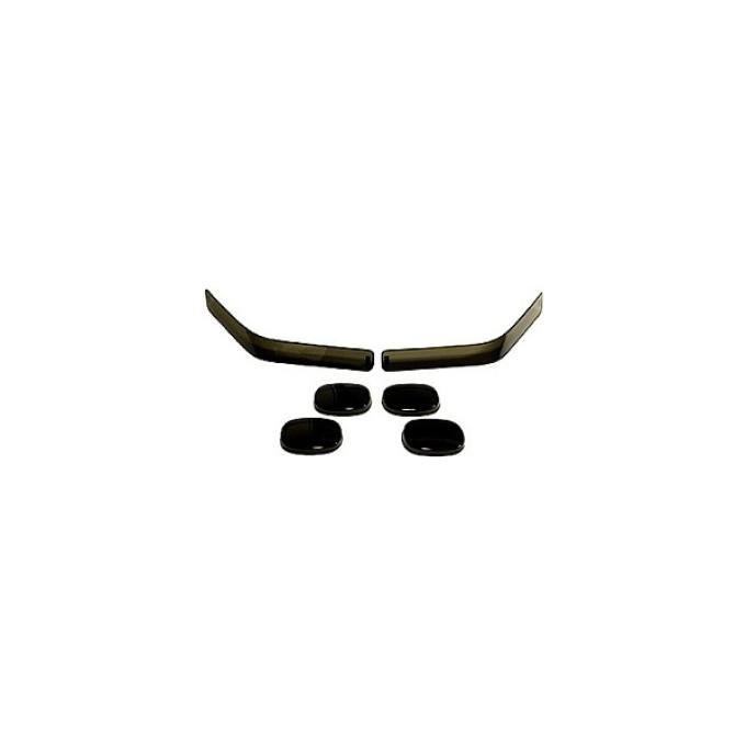Corvette Black-Out Light Kit, Front & Rear, Smoke Gray, 1991-1996