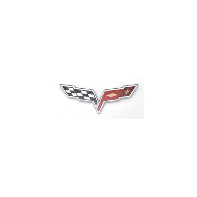 Corvette Bumper Emblem, Front & Waterfall, 2005-2013