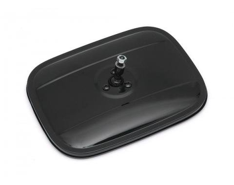 Chevy Truck Outside Door Mirror, Rectangular, Black Painted, 1955-1972