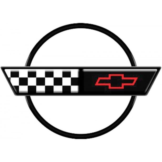 Corvette Decal, Crossed Flags, 1991-1996
