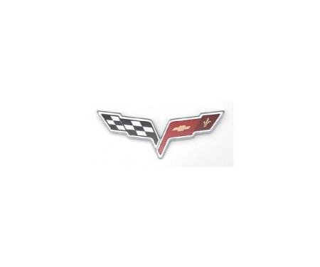 Corvette Bumper Emblem, Front & Waterfall, 2005-2013