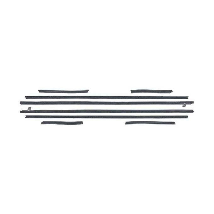 Ford Mustang Belt Weatherstrip Kit - 8 Pieces - Inner & Outer - Convertible - Door Windows & Rear Quarters