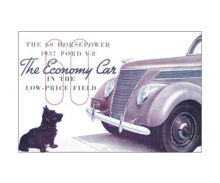 Sales Brochure - The Economy Car In The Low Price Field - Fold-Out Style - V-8 60 HP - Ford Passenger Car