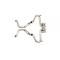 Corvette B&B Exhaust System, C5 Bullet Quad Round Tips, 1997-2004