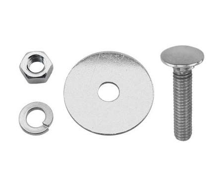 Ford Pickup Truck Bed Strip & Bed Wood Bolt Set - Polished Stainless Steel - For Bed Strips With Square Punched Holes -6-1/2' Bed