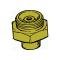 Model A Ford Gas Sediment Bowl Plug - Lower - Threaded Brass - For Cast Iron Style Sediment Bowl
