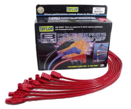 Camaro Taylor Plug Wires, Spiro-Pro Custom, Red, V8, 1983-1986