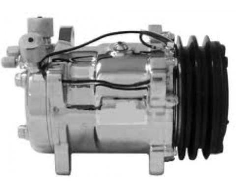 Camaro Air Conditioning Compressor, Chrome, Sanden 508/134A, 1967-1981
