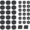 Body To Frame Pad Kit - All Rubber - 36 Pieces