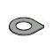 Model A Ford Water Pump Impeller Thrust Washer - Stainless Steel Teardrop