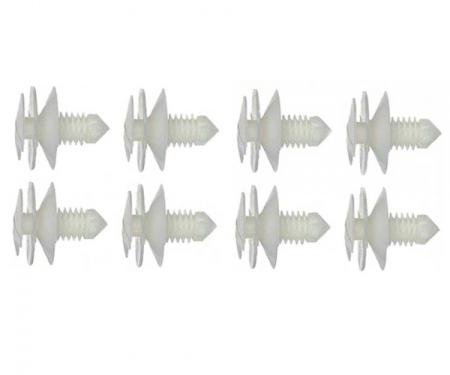 Redline Restomotive® 1972-1977 Camaro / Firebird 8 Piece Lower Door Panel Clips, Push-In