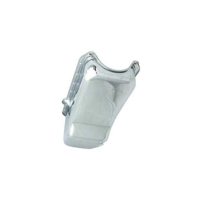 Camaro Engine Oil Pan, Small Block, With Passenger Side Dipstick, Chrome, 1980-1984