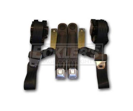 Camaro Three Point Seat Belt, Front, with Push Button Buckle, 1974-1981