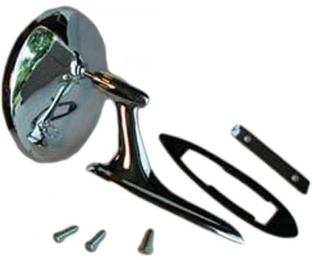 Chevy Outer Door Mirror, With Chevy Bowtie, Best Quality, 1963-1964
