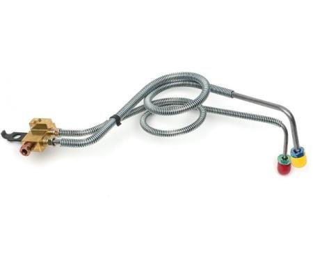 Chevelle Line Kit, Master Cylinder Conversion, Dual, With Block, Manual, 1964-1966
