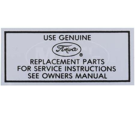 Decal - Air Cleaner - Service Instructions