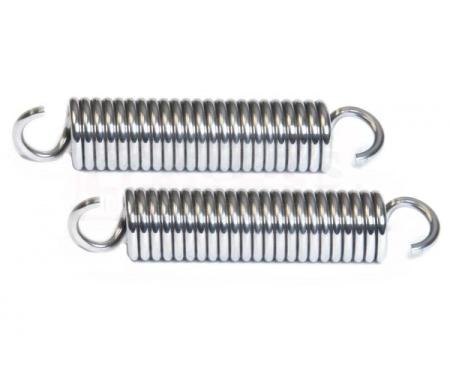 Camaro Polished Stainless Steel Hood Hinge Springs, Cowl Induction Hood, 1967-1969