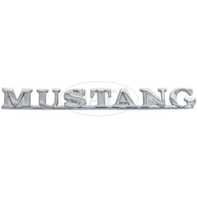 Ford Mustang Front Fender Nameplate - Mustang - 4-1/2 Long - Coupe & Convertible With Generator