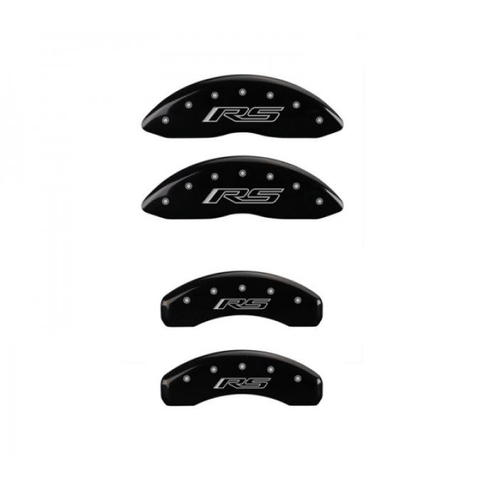 Camaro Caliper Covers, Black, V6, Front & Rear RS Logo, V6,2010-2013