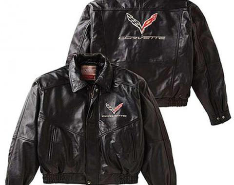 Corvette Classic Bomber Style Jacket, C7 Corvette Logo & Script