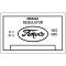 Ford Thunderbird Voltage Regulator Decal, C2AF-B, 30 Amp, 1962